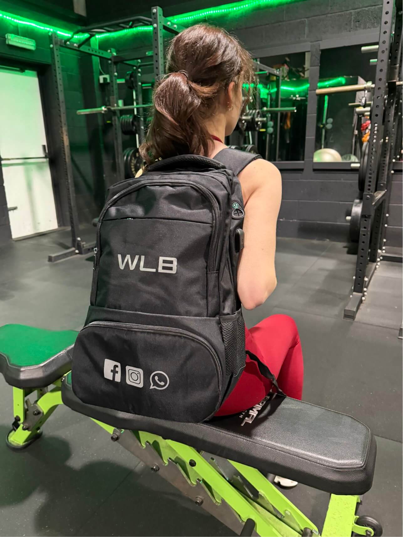 Classic Black Backpack (w/ USB Charging point & Food compartment)